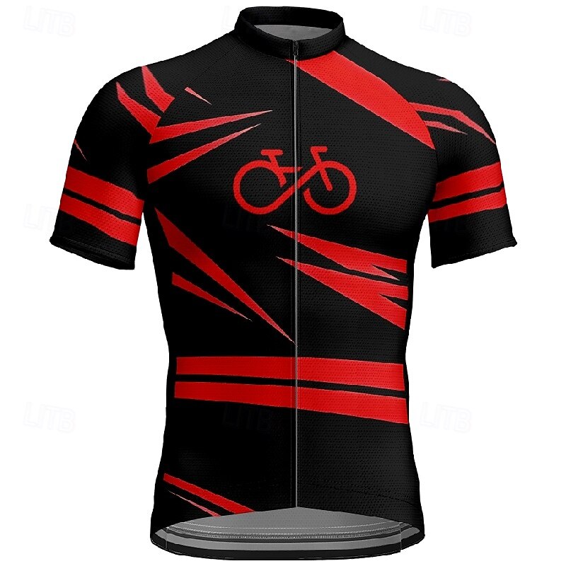 Men's Cycling Jersey Graphic Short Sleeve Bike Tee Tshirt Jersey with 3 Rear Pockets Mountain Bike MTB Quick Dry Anatomic Design Wicking Breathable Sports Yellow Red Blue Clothing Apparel