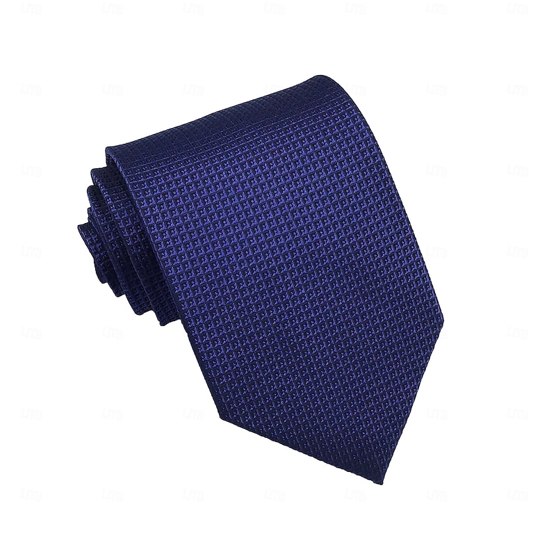 Men's Ties Business Solid Color Striped Formal Office Work4