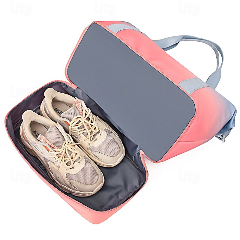 Weekender Bag Travel Duffel Bag with Shoe Compartment, Gym Bag with Wet Dry Separation, Gradient Color Hospital Maternity Bag, Large Capacity Carry On Tote for Women Men3