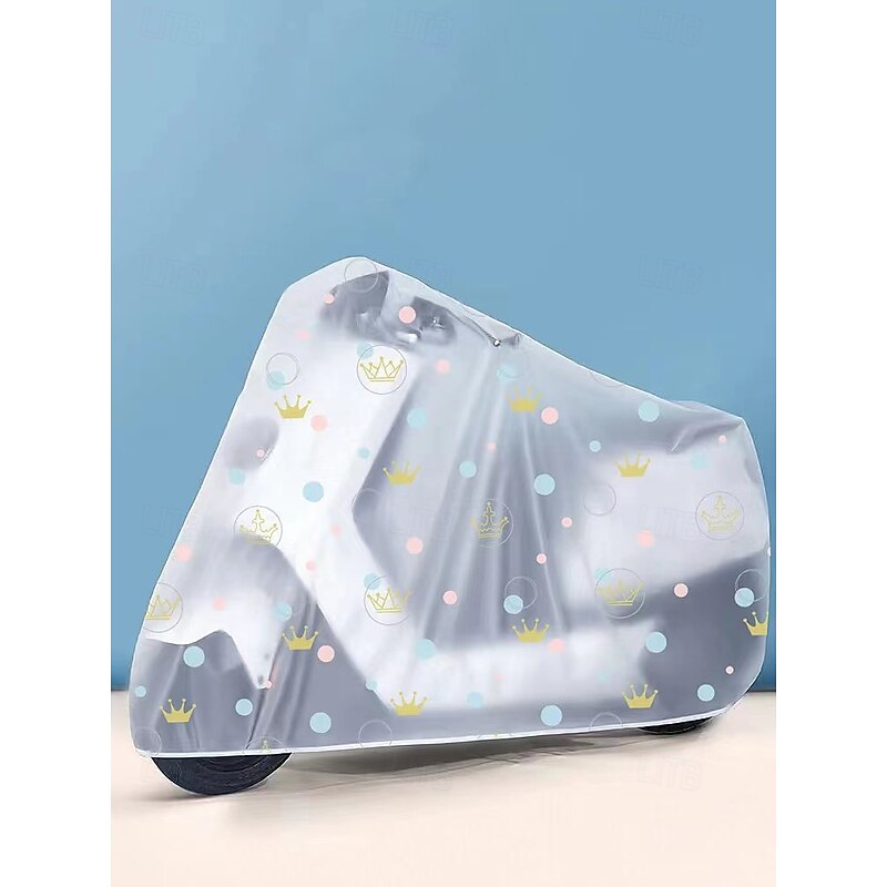Scooter Rain Cover for Electric Bike, PEVA Waterproof Dust Cover with Floral Print, Universal Fit for Yadea, Xiaodao and Other E-Bikes