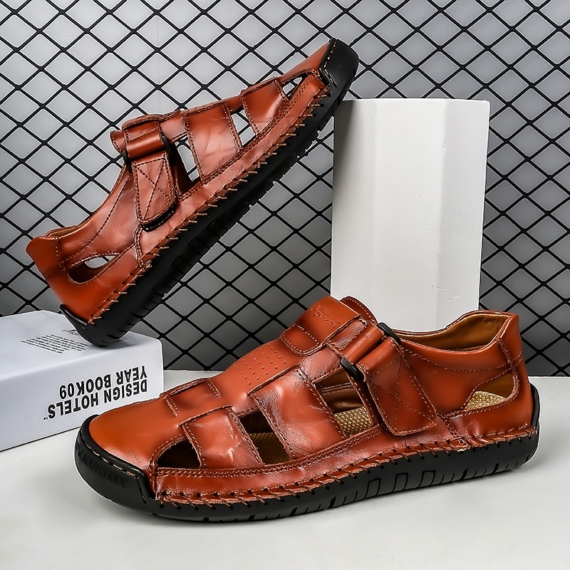 Men's Sandals - Stylish Faux Leather Straps, Perfect for Casual Events and Urban Explorations2