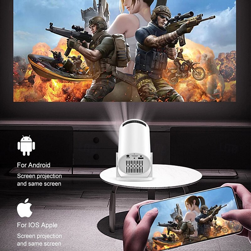 Y2S Home HD Projector Mini Portable Mini Mobile Projector Hovering at Any Angle at 240 Degrees 480*3604