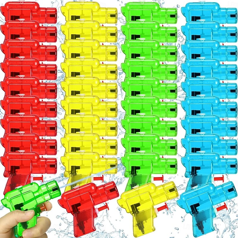 100 Pack Mini Water Gun for Boys and Girls Colorful Water Squirt Guns Small Toy Gun Plastic Pistol for Beach Water Park Swimming Pool Party Favors(Random Color)