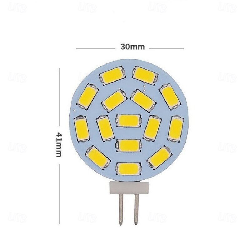 G4 Bi-pin Base LED Light Bulbs 10-30V G4 15 SMD 5730 LED Corn Light Equivalent to 20W Halogen Bulb Replacement for Interior decorative lights Chandelier Crystal Light 10Pcs3