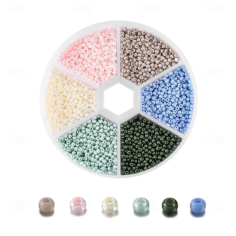 2mm Boxed Glaze Bead Sets, Craft DIY Beading Kit for Making Bracelets and Necklace Accessories