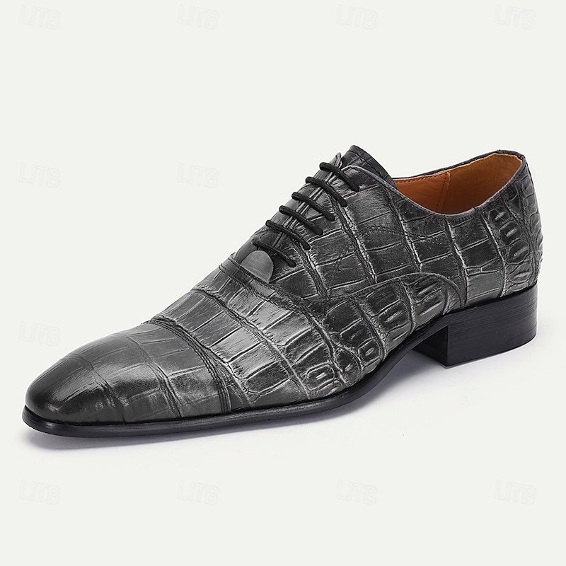 Men's Purple Crocodile Pattern Leather Oxford Shoes – Kentucky Derby Shoes for Business and Special Events2