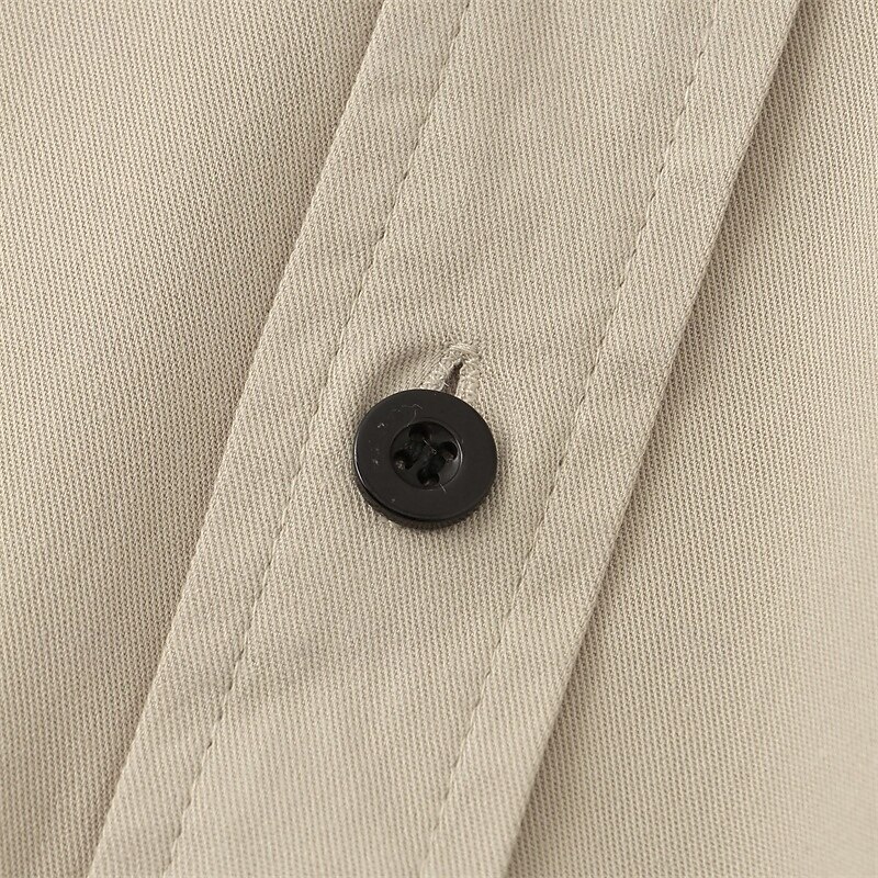 Men's Shirt Casual Shirt Button Up Shirt Plain Vacation Street Black White Khaki Gray Short Sleeve Lapel Summer Clothing Apparel Button-Down4