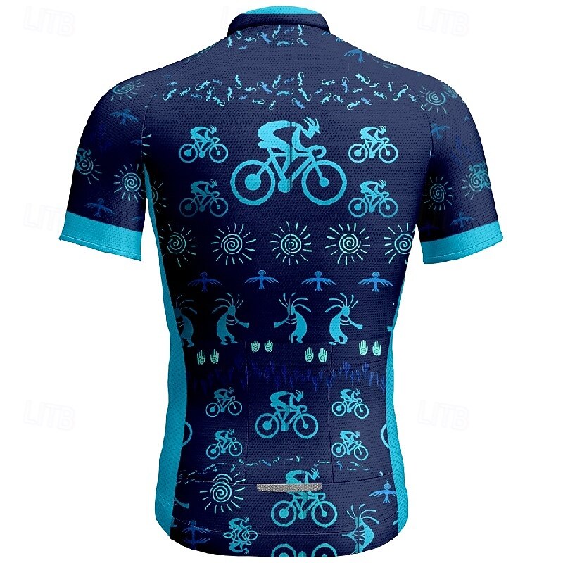 Men's Cycling Jersey Graphic Short Sleeve Bike Tee Tshirt Jersey with 3 Rear Pockets Mountain Bike MTB Quick Dry Anatomic Design Wicking Breathable Sports Yellow Red Burgundy Clothing Apparel2