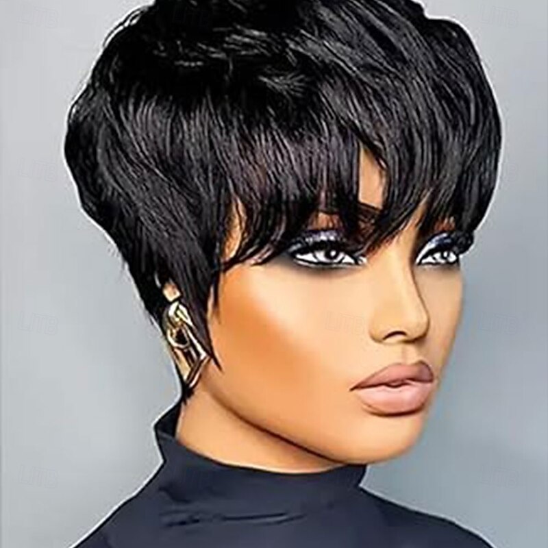 Short Pixie Cut Hair Wig Short Hairstyles Synthetic Wigs For Women Popular Fashion Wigs Heat Resistant Hairpieces Women's Wig2