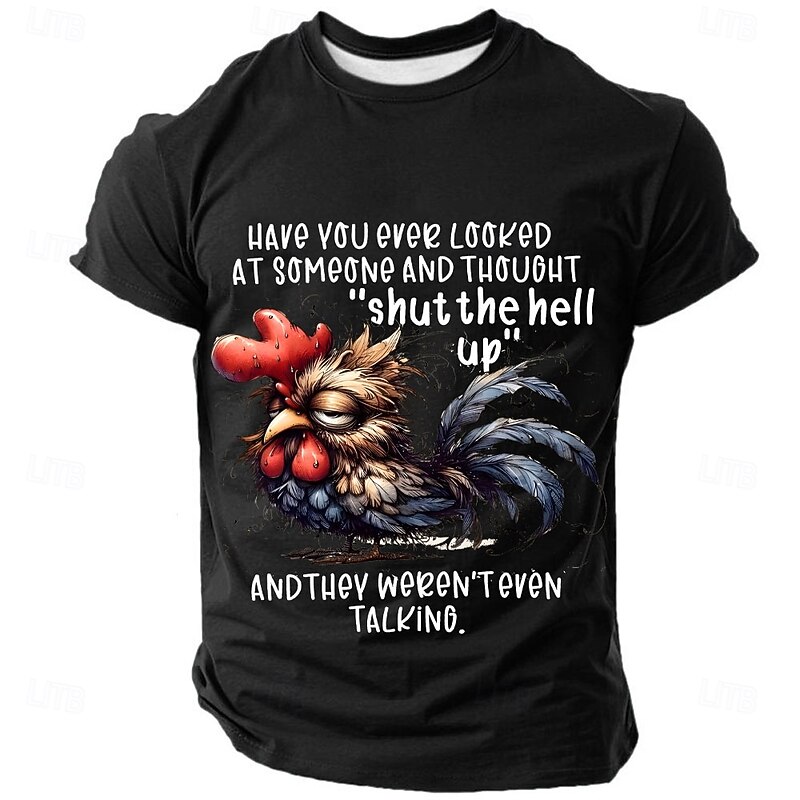 Men's Male T Shirt Animal Funny Crew Neck Clothing Apparel 3D Print Party Holiday Short Sleeve Graphic Fashion Cool Daily Casual4