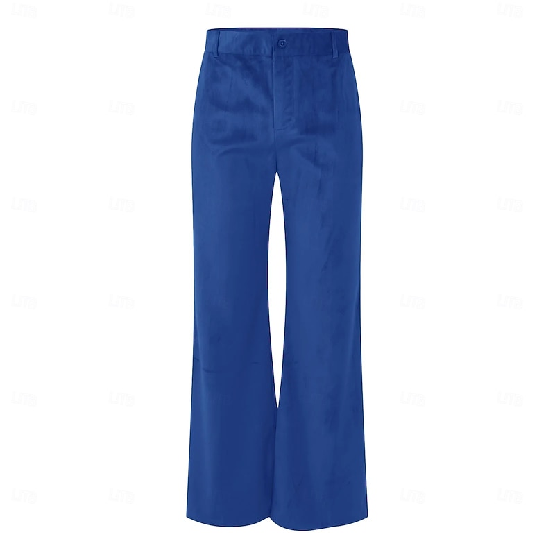 Retro Vintage 1960s Hippie Long Length Trousers Bell Bottom Pants Flared Trousers Hippie Solid Color Fancy Dress Men's Halloween Carnival Masquerade Event / Party Music Festival Pride Parade Adults'2