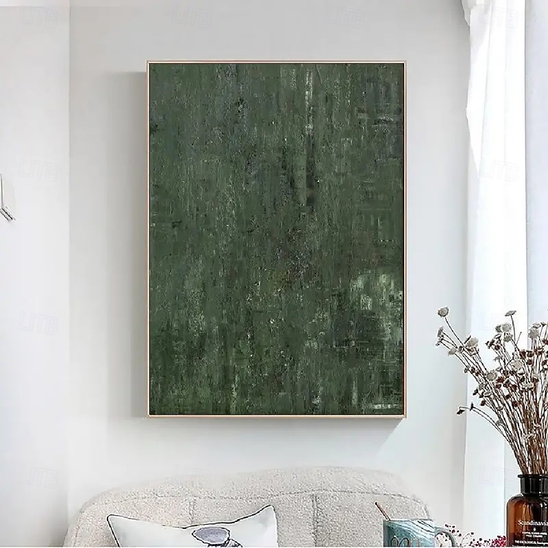 Large Green oil painting handmade Wall Art 100% Handmade Oil Painting Abstract Oil PaintingTropical  oil painting modern paintings Wall Art Modern Green artwork for Room Decor2