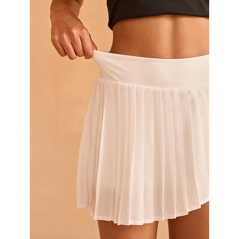 Women's Tennis Dress Pickleball Dress 14.5inch Pleated Overlapping Hem Skort4