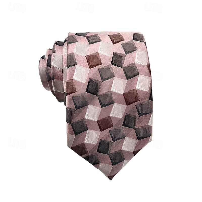 Men's Ties Business Formal Solid Color Striped Formal Office Work4