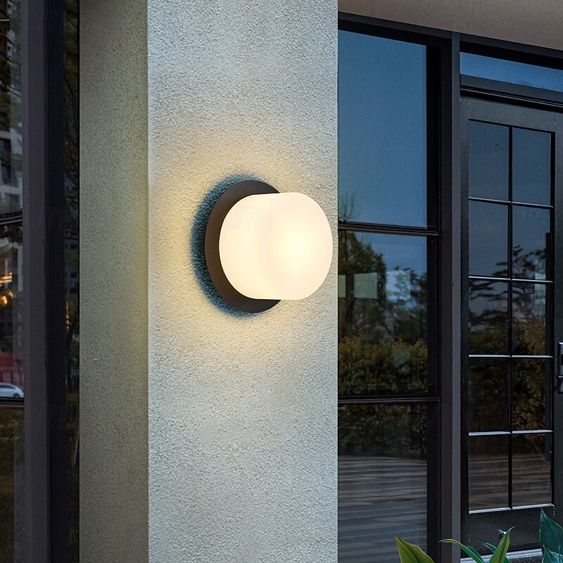 Outdoor Wall Light Modern Outdoor Wall Light Waterproof IP65 Steady on Outdoor Black Wall Light Suitable for Outdoor Porch Courtyard Garden Bathroom Bedroom 110-240V2