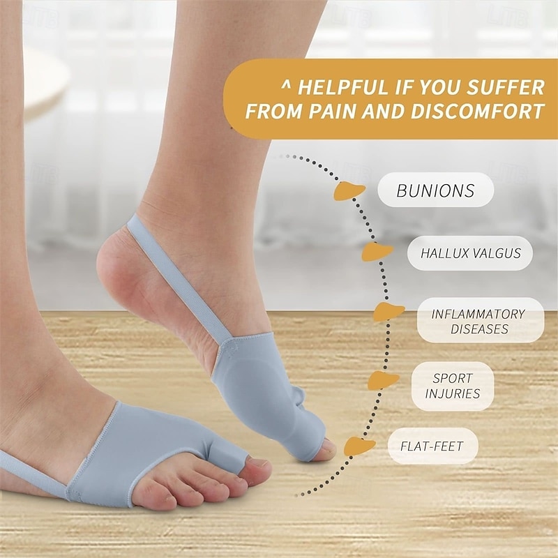 2Pcs Bunion Corrector for Women Men Big Toe Straightener Bunions Correction Women Men Bunion Splint Bunion Pads for Bunions Relief Hallux Valgus Pain Relief Comfortable Breathable for Day Night4