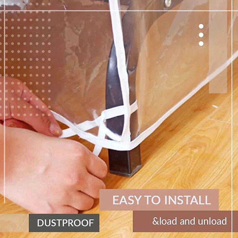 Garment Dust Cover for Clothes Rack, Transparent Hanging Suit Protector for Coats and Jackets, Full-Cover Dustproof Garment Bag for Wardrobe or Bedroom Use3