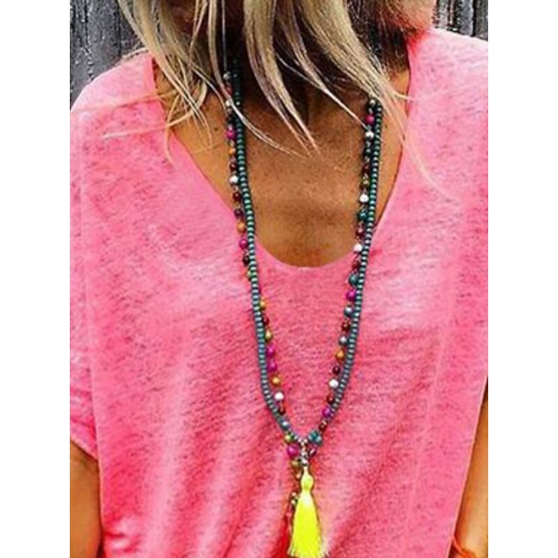 Women's T Shirt Solid Color Plain Fashion Stylish Classic Short Sleeve V Neck Regular Tops Daily Weekend Black White Pink Gray Summer Spring2