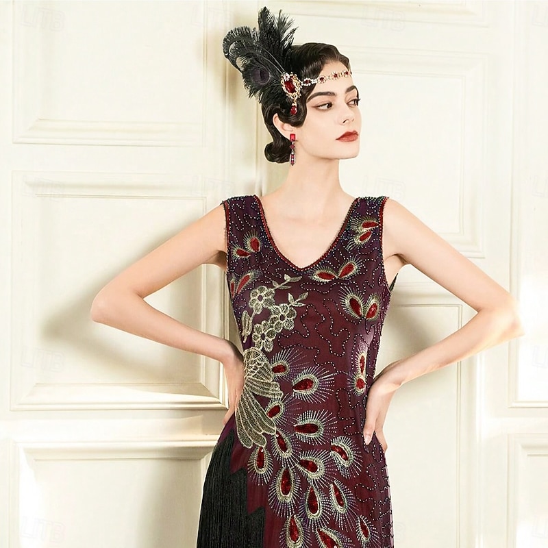 1920s The Great Gatsby Flapper Headband The Great Gatsby Feather Retro Sparkling Glitter Crystal / Rhinestone Fancy Dress Women's Carnival Valentine's Day Masquerade Party Evening Wear Masquerade2