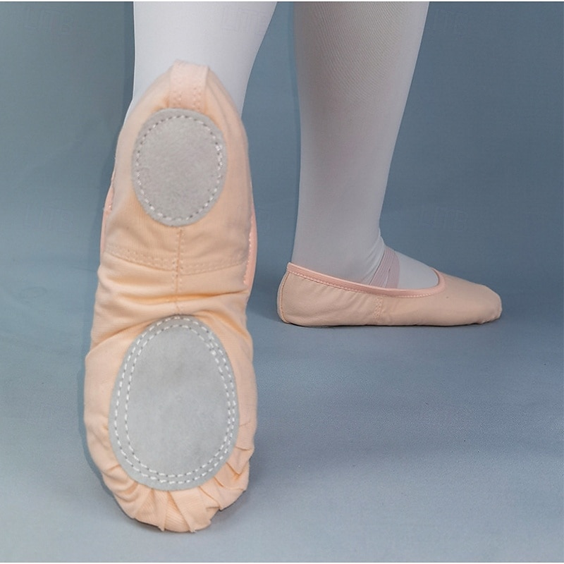 Women's Soft Pink Ballet Slippers – Comfortable Dance Shoes with Elastic Straps for Ballet, Dance Classes & Performances2