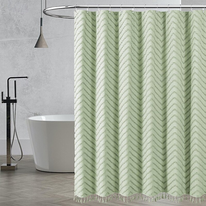 Boho Farmhouse Shower Curtain with Hooks 180cm*180cm(70