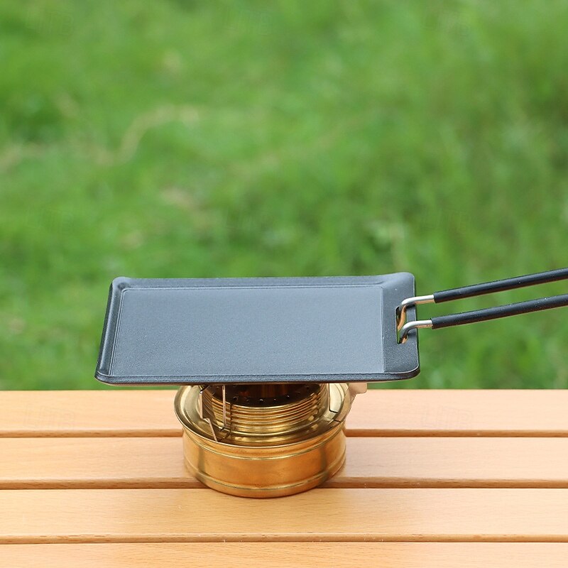 Mini BBQ Pan Barbecue Tray Portable Compact Easy to Clean BBQ Grill Pan Barbecue Plate Camping Grill Pan for Camping Home Outdoor BBQ Grill Pan Portable Baking Plate4