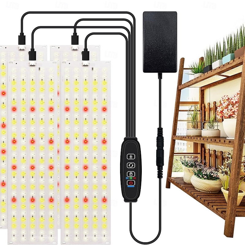 LED Grow Light Full Spectrum Grow Light with 4 Dimmable Levels and Auto On/Off Timer 135 LEDs Plant Grow Lamp for Seedlings Veg Bloom and Succulents Ideal for Indoor Plants2