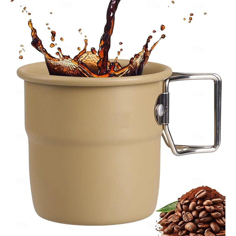 Camping Cup 4PCS,Camping Mug, Camping Cups & Mugs, Camping Coffee Cup, Metal Travel Coffee Mug, Wear-Resistant Coffee Mug,  Strong and Dependable Drinking Mugs for Picnics, Hiking, Biking, Climbing2