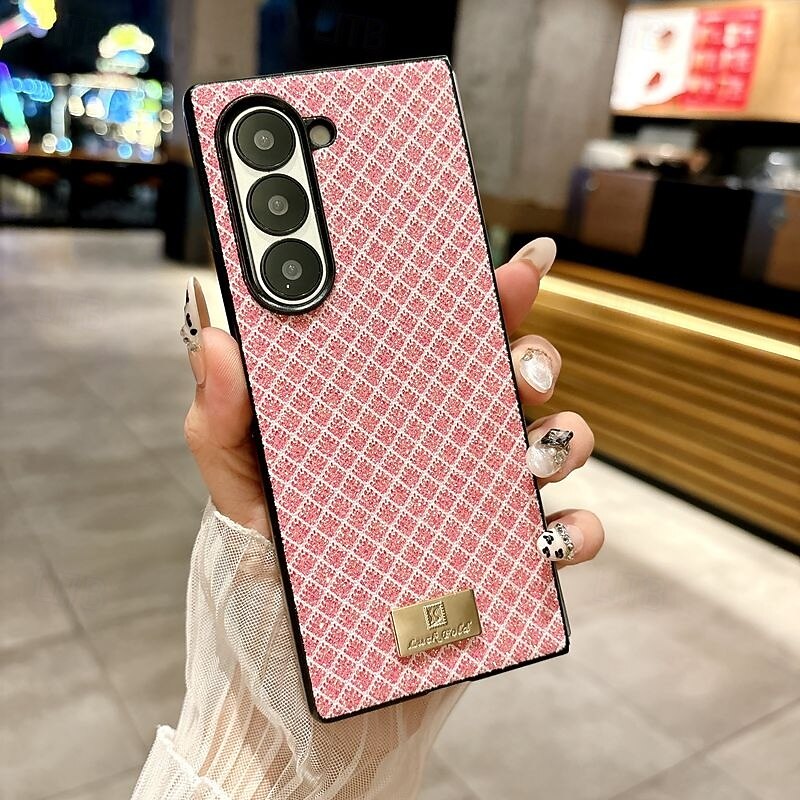 Phone Case For Samsung Galaxy Z Fold 7 Z Fold 6 Z Fold 5 Z Fold 4 Z Fold 3 Back Cover Shockproof Retro TPU PU Leather2