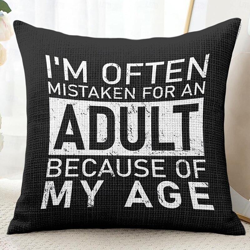 Funny Quoting Decorative Toss Pillows Cover 1PC Soft Square Couch Cushion Case Pillowcase for Bedroom Livingroom Sofa Chair4