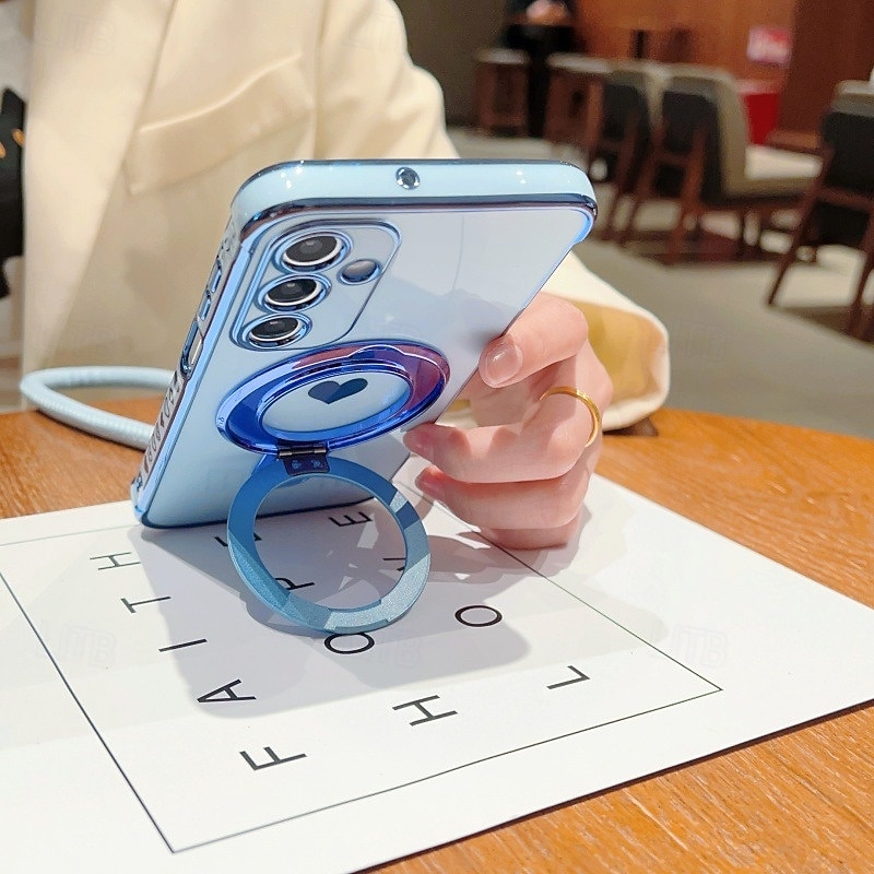 Phone Case For Samsung Galaxy S21 FE A16 A25 A15 A14 A34 A24 A53 A33 A13 Back Cover with Wrist Strap Shockproof Retro TPU Plating2