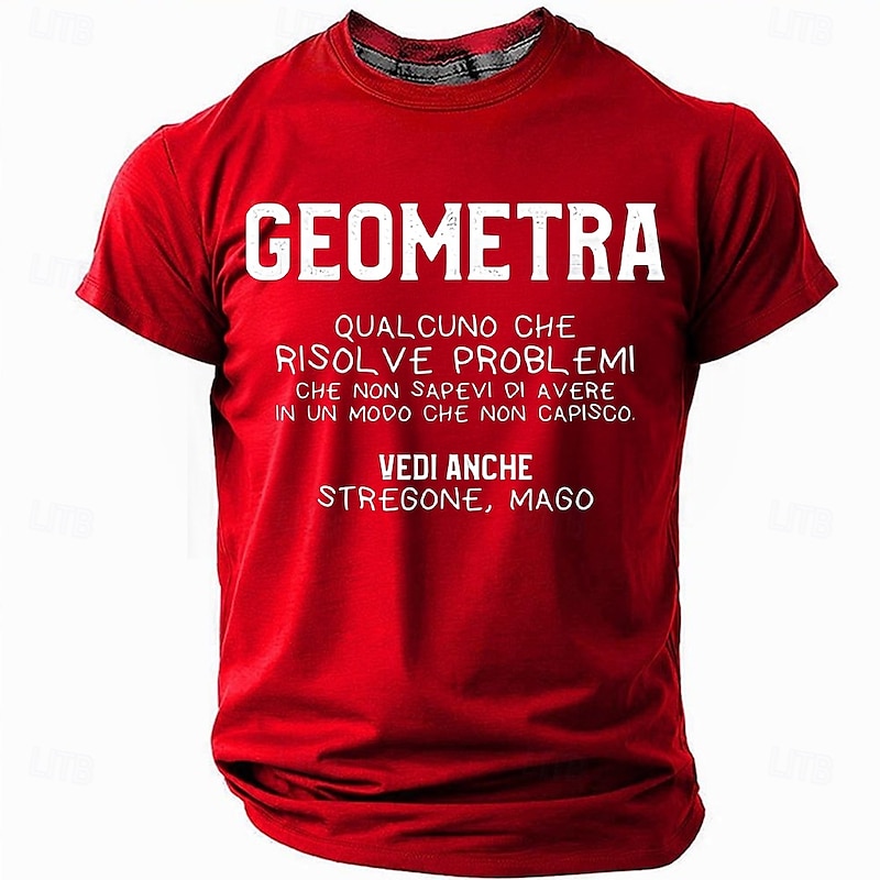 Men's Geometrician T Shirt Short Sleeve T shirt 3D Print Crew Neck Round Neck Shirt Fashion Daily Casual Street Casual Daily Black Red Blue Summer Spring All Seasons Clothing Apparel S M L XL XXL XXXL