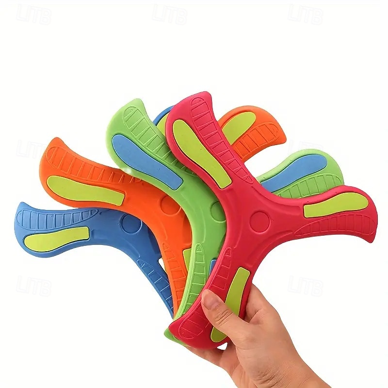 Outdoor Boomerang Toy for Boys and Girls - Tri-Blade Flying Sports Boomerang for Kids & Family Educational Exercise & Coordination Game Random Color Selection Safe Material Ideal for Ages 6 & Up3