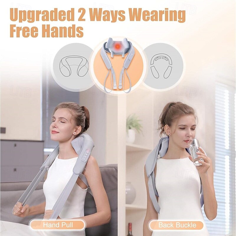 Multifunctional Electric Cervical Massager with Kneading Hot Compress for Shoulder and Neck Relaxation​3