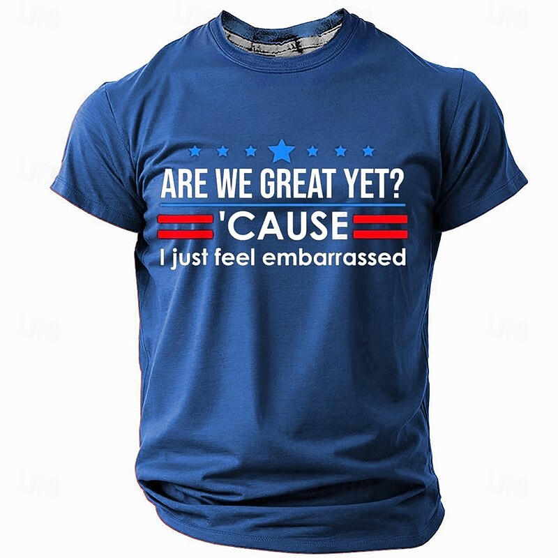 Patriotic T Shirts For Men American US Flag Tuxedo T Shirt Short Sleeve T shirt 3D Print Crew Neck Shirt Fashion Daily Basic Street Casual Daily Blue Summer Spring All Seasons Clothing Apparel S