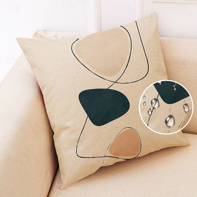 Outdoor Waterproof Pillow Cover Abstract for Patio Garden Sofa Couch Livingroom 1pc