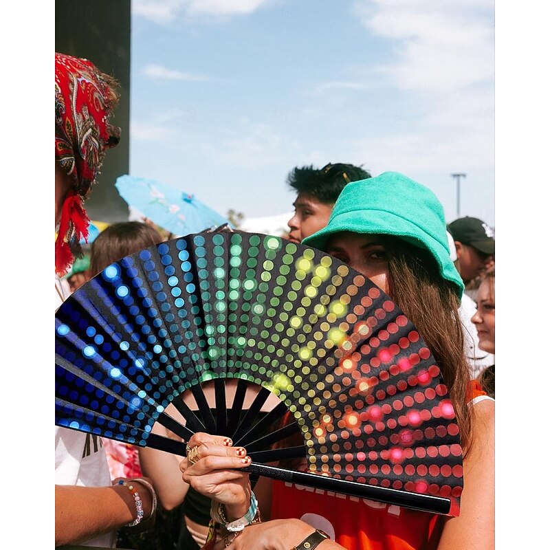Boots on The Ground Fan Large Folding Fan-Hand Fan Popping Fan for Line Dancing Clacking Fans for Boots On The Ground Dance, Party,Outdoor,Decoration3