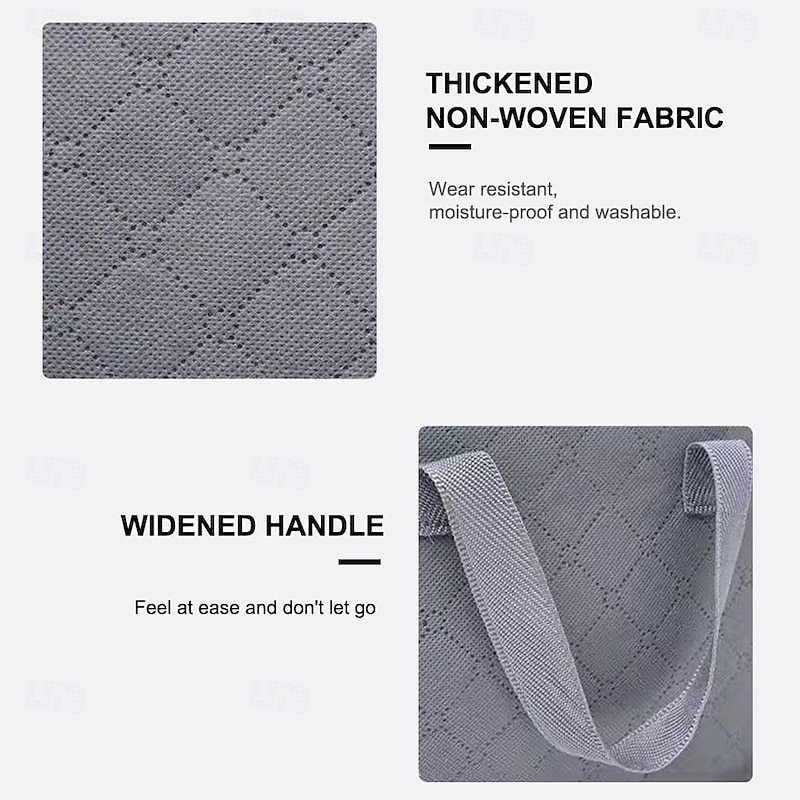 2-Pack Under-Bed Storage Heavy-Duty Storage Bags with Zipper Waterproof Moving & Travel Storage Organizers Foldable Reinforced Handles for Clothes, Bedding,Blankets Space-Saving,Vertical Style4