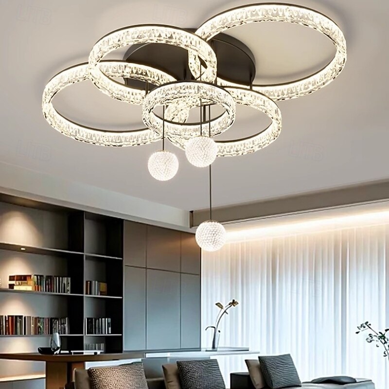 3-Light 6-Light 50 cm Dimmable Ceiling Lights Metal Acrylic Modern Nordic Style 110-120V 220-240V