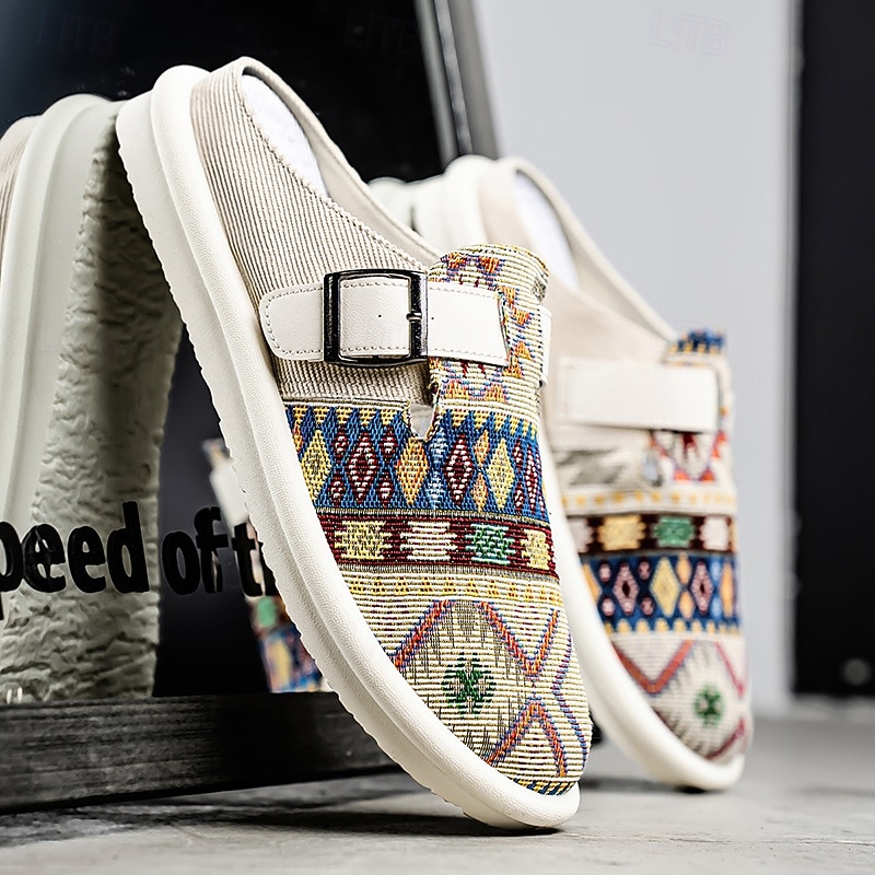 Men's Grey Slip-On Walking Shoes with Adjustable Strap – Lightweight and Breathable Sneakers for Everyday Use3