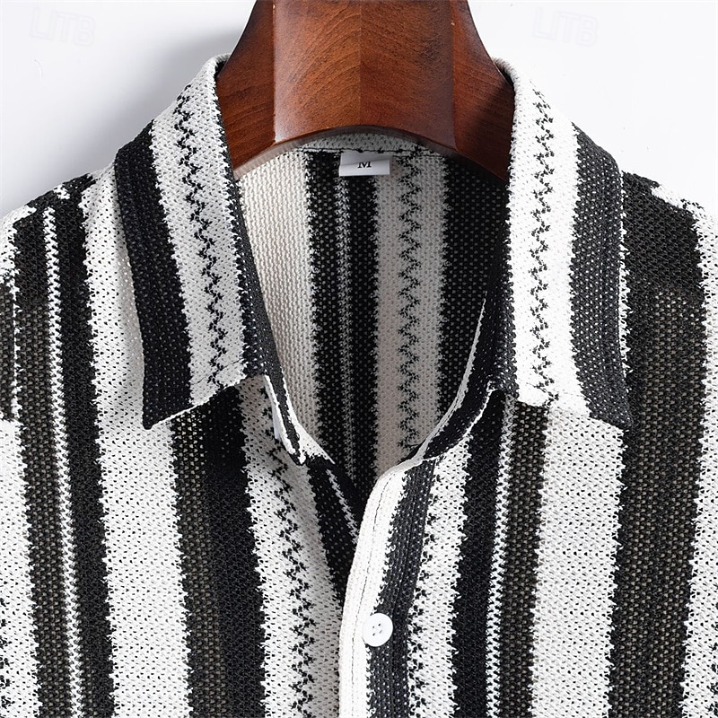 Men's Shirt Summer Shirt Casual Shirt Beach Shirt Button Up Shirt Black Short Sleeve Printing Lapel Vacation Hawaiian Clothing Apparel Polyester Fashion Casual Comfortable3