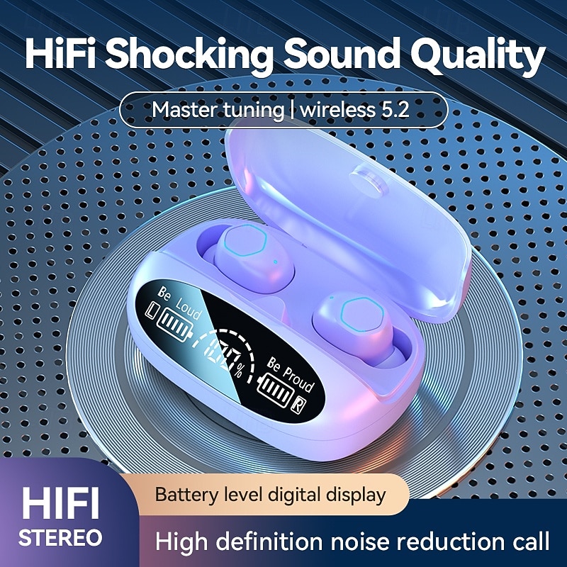 Powerful Bass True Wireless Earbuds Bluetooth 5.3  IPX7 Waterproof Noise Reduction Earphones3