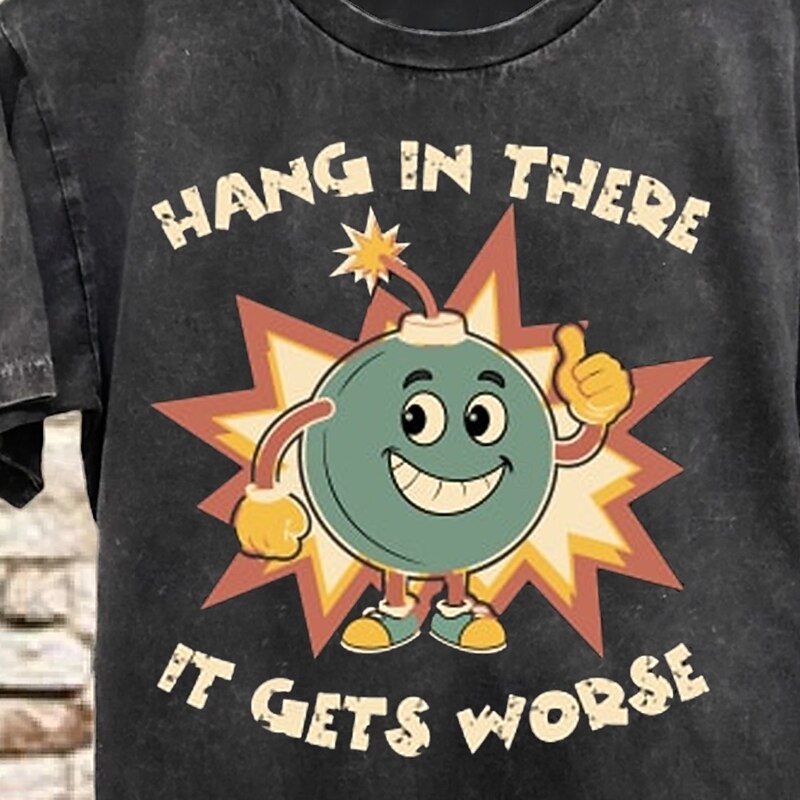 Men's Cartoon Retro Vintage T shirt Tee Washed Shirt 100% Cotton Short Sleeve Graphic Shirt Black Comfortable Tee Street Daily Fashion Designer Clothing2