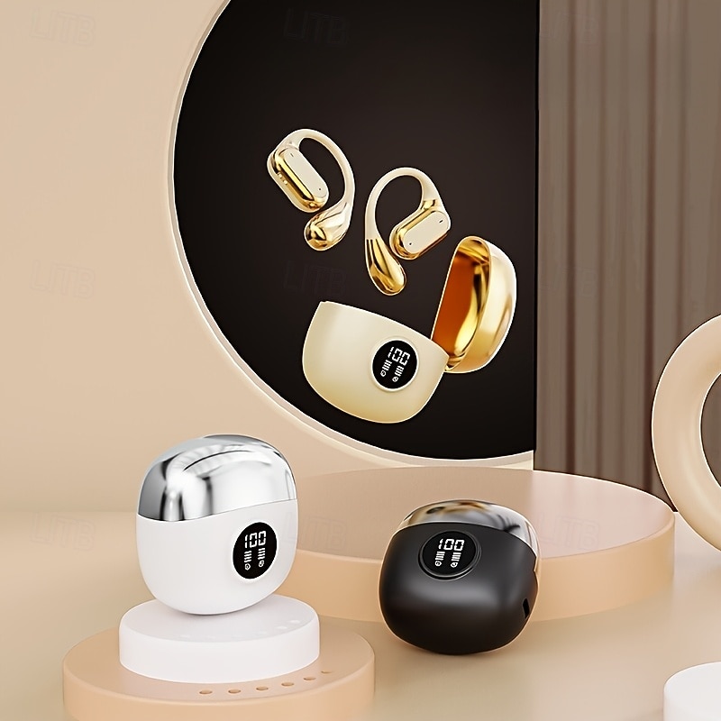 Q17 True Wireless Earbuds Bluetooth 5.3 Ear Hook TWS Headphones LED Display Long Battery Life for Travel & Cycling