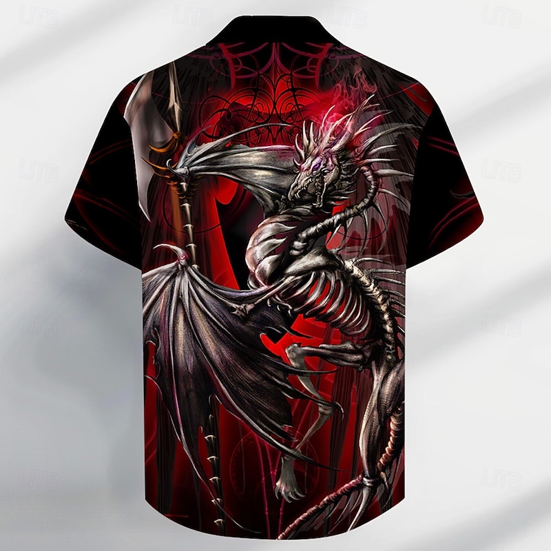 Dragonsword LICHBLADE Ruth Thompson-Yujin Jung Men's Dragonfly Button Up Shirt Short Sleeve Designer Shirt Limited Artist Edition2