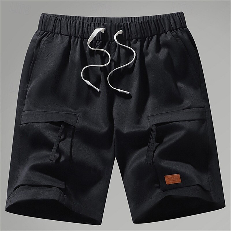 Men's Cargo Shorts Shorts Summer Shorts Zipper Pocket Multi Pocket Plain Comfort Wearable Knee Length Outdoor Sport Daily Fashion Casual Black Army Green3