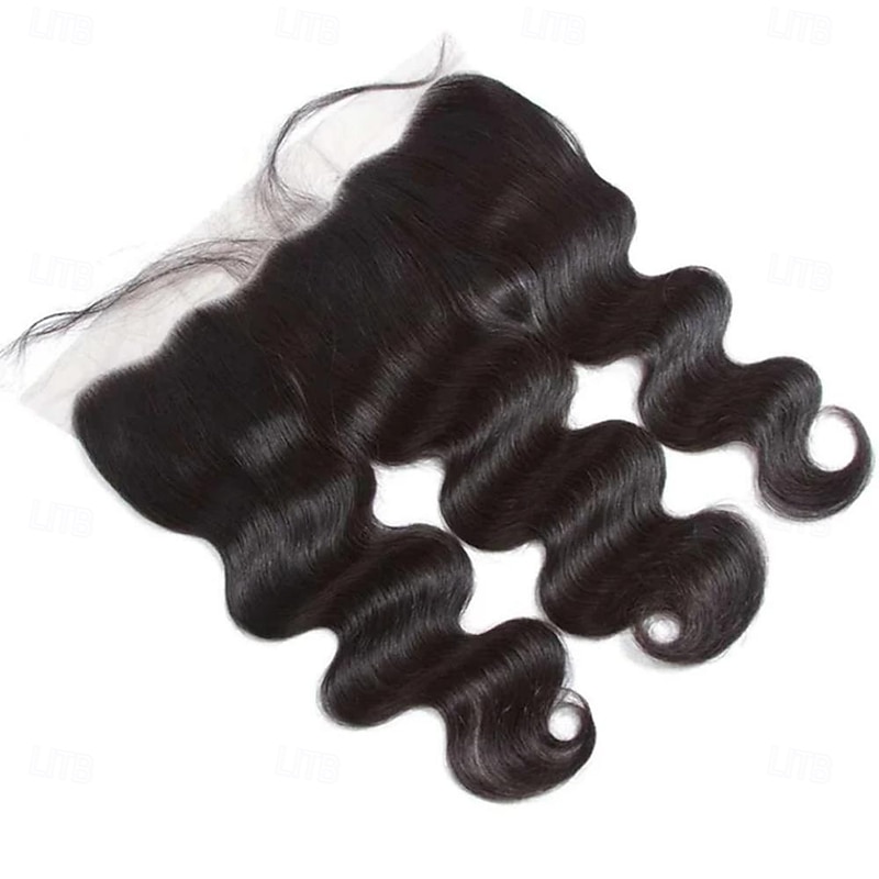 Peruvian Free/Middle Part 13x4 Body Wave Lace Frontal 100% Human Hair Natural Color Remy Hair Lace Front2