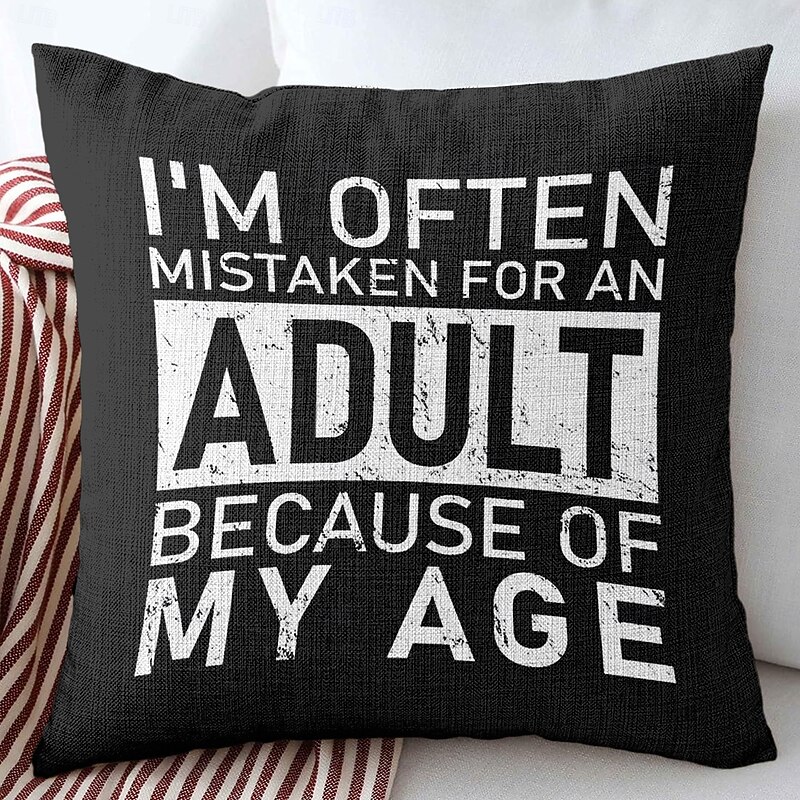 Funny Quoting Decorative Toss Pillows Cover 1PC Soft Square Couch Cushion Case Pillowcase for Bedroom Livingroom Sofa Chair3