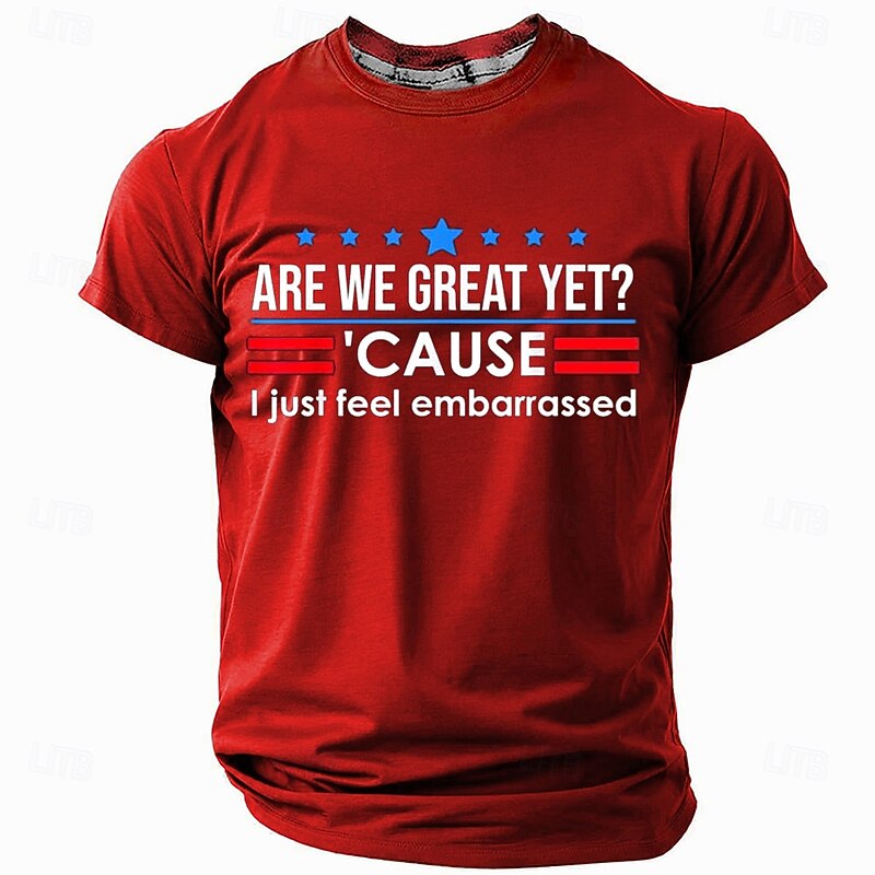 Patriotic T Shirts For Men American US Flag Tuxedo T Shirt Short Sleeve T shirt 3D Print Crew Neck Shirt Fashion Daily Basic Street Casual Daily Blue Summer Spring All Seasons Clothing Apparel S3