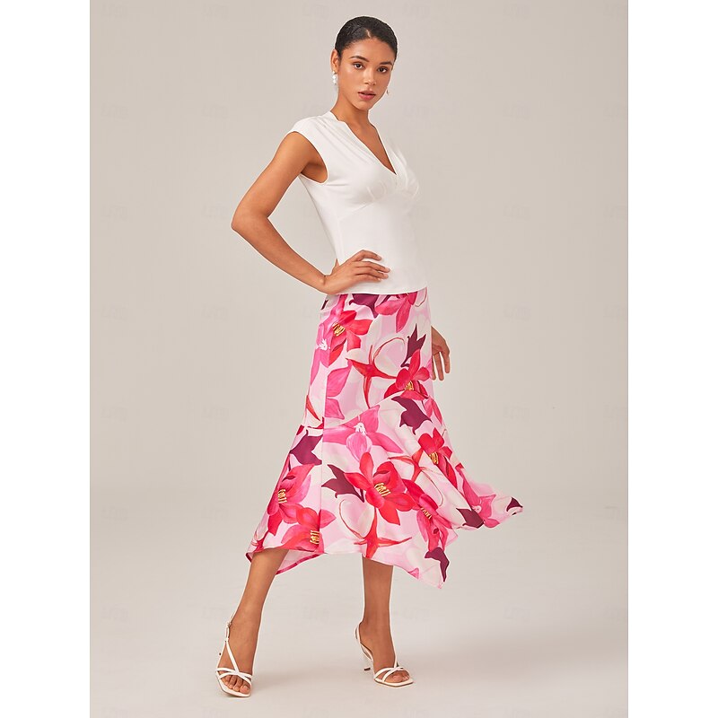 Floral Printed High-Waisted Maxi Skirt4